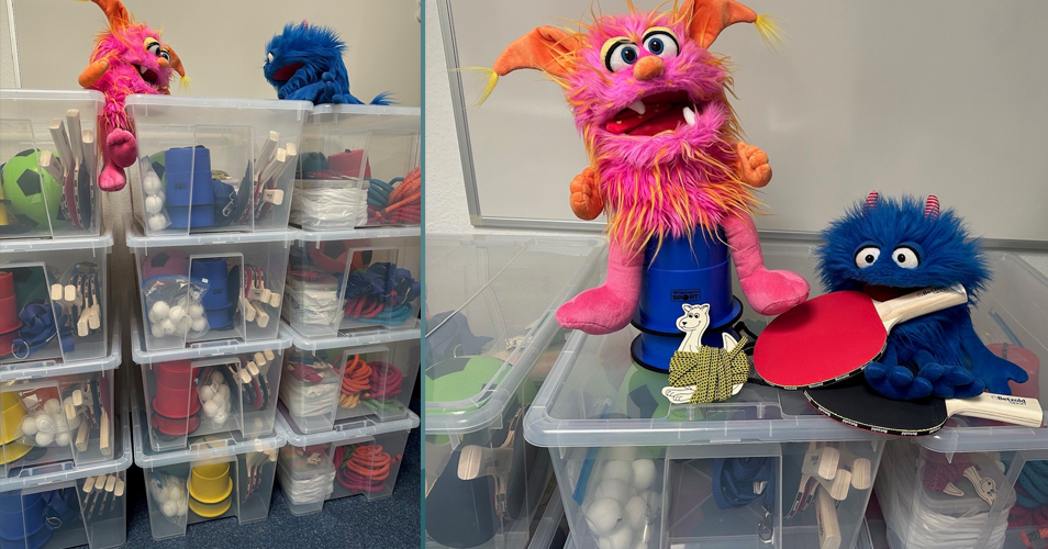 Spieleboxen mit Frieda und Fridolin