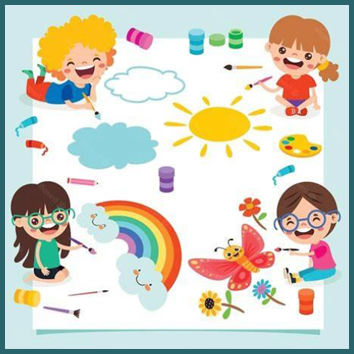 Teaser zum Ferienprogramm, Comic mit Kindern